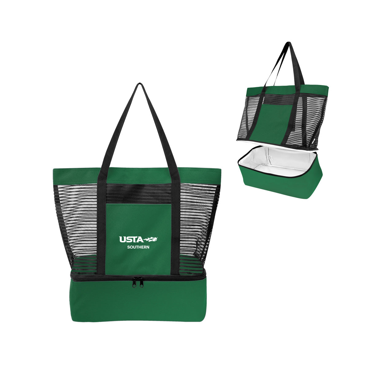 Green rPET Tote Bag With Cooler Compartment